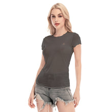Load image into Gallery viewer, 1723 Isabella Saks Branded Women&#39;s Grey Short Sleeve Mesh Blouse