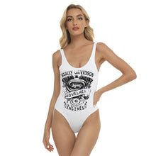 Load image into Gallery viewer, 1677 Isabella Saks branded Harley Davidson print one-piece swimsuit