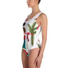 Load image into Gallery viewer, 1618 Isabella Saks Branded Christmas Print One-Piece Swimsuit