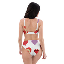 Load image into Gallery viewer, 1616 Isabella Saks Branded Hearts Print Recycled high-waist bikini