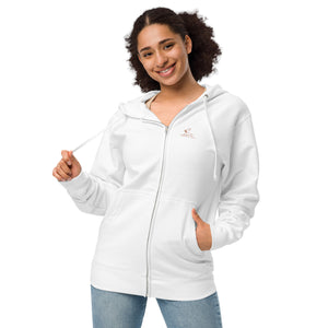 1572 Isabella Saks Branded Unisex fleece zip up hoodie