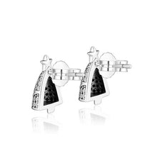 Load image into Gallery viewer, 477 Five Star Jewelry Authentic Sterling Silver Cz Twinkling Christmas Tree Stud Earrings