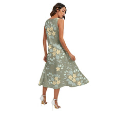 Load image into Gallery viewer, 1705 Isabella Saks Branded Women&#39;s Floral Sleeveless Dress With Diagonal Pocket
