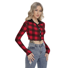 Load image into Gallery viewer, 1711 Isabella Saks Branded Women&#39;s Plaid Blouse With Pleated Placket