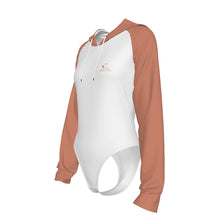Load image into Gallery viewer, All-Over Print Women&#39;s Raglan Sleeve Hooded Bodysuit