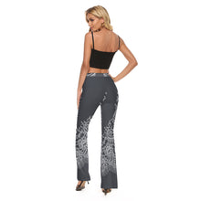 Load image into Gallery viewer, 1724 Isabella Saks Branded Women&#39;s Grey Pattern Skinny Flare Pants