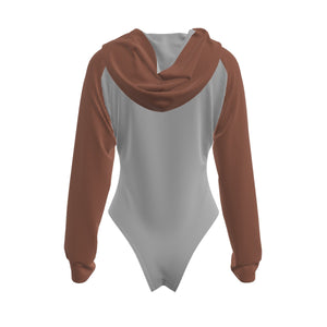 All-Over Print Women's Raglan Sleeve Hooded Bodysuit