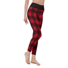 Load image into Gallery viewer, 1713 Isabella Saks Branded Women&#39;s Plaid High Waist Leggings | Side Stitch Closure