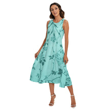Load image into Gallery viewer, 1703 Isabella Saks Branded Women&#39;s Floral Sleeveless Dress With Diagonal Pocket