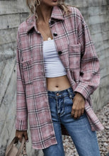 Load image into Gallery viewer, 1380 Oversize Women&#39;s Plaid Shirt Jacket