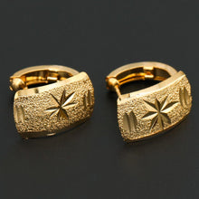 Load image into Gallery viewer, 804 Mrs Win Gold Color Copper Cut African Style Fashion Hoop Huggie Earrings