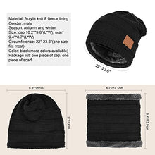 Load image into Gallery viewer, Winter Hat Scarf Gloves Sets - Soft Knitted Neck Warmer &amp; Beanie Cap Touchscreen Fleece Liner Warm Gloves for Men Women