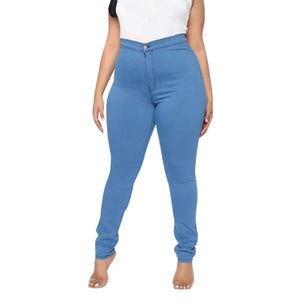 1370 Women's Tummy Slimming Butt Lift Denim Jeans Plus