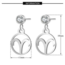 Load image into Gallery viewer, 1100 Vni &amp; Mia AAAAA Quality 100% Stainless Steel 12 Constellation Zodiac Earrings