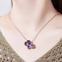 Load image into Gallery viewer, 315 Cdyle Gold Embellished Swarovski Crystal Double Heart Butterfly Pendant Necklace