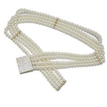 Load image into Gallery viewer, 1068 Tudou Women&#39;s Created Diamond Pearls Belt