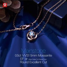 Load image into Gallery viewer, 506 Gigajewe 18K Rose Gold Plated 925 Sterling Silver Moissanite Pendant Necklace