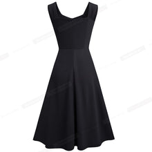 Load image into Gallery viewer, 848 Nice-forever Women&#39;s Sleeveless Solid Color Flare Swing Women Dress