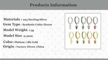 Load image into Gallery viewer, 176 Andywen 18K Gold/Platinum 925 Sterling Silver Water Drop CZ Hoop Earrings