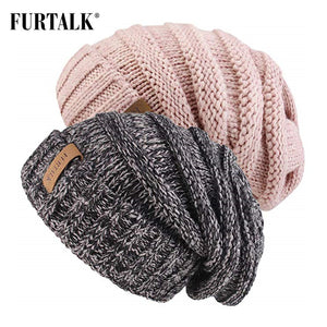486 Furtalk Winter Knitted Women's Slouchy Beanie Skullies Hat