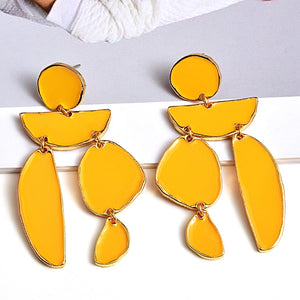 239 Behind You Women's Oiled Metal High-Quality Irregular Dangling Drop Earrings