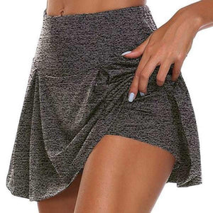 1202 Women's Sweat Absorbing Double Layer Nylon Workout Skorts Skirts Plus