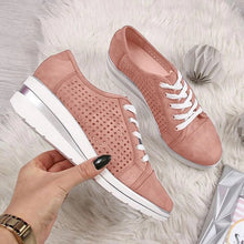 Load image into Gallery viewer, 1243 YOUDEYISI Women&#39;s Casual Flats Shoes Hollow Breathable Mesh Lace-up Sneakers