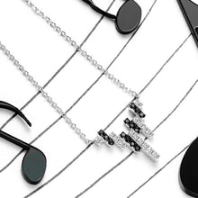 Load image into Gallery viewer, 1282 [BLACK AWN] Women&#39;s 925 Sterling Silver CZ Jewelry Pendant Necklace