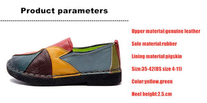 415 Dongnanfeng Mother Shoes Flats Genuine Leather Loafers Colorful Non Slip