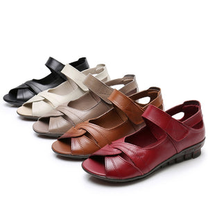 148 AARDIMI Women's Genuine Cow Leather Flat Sandals Shoes