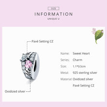 Load image into Gallery viewer, 224 Bamoer Sterling Silver 925 Sweet Heart Cubic Zirconia Charm For Pandora Bracelet