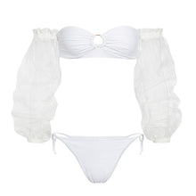 Load image into Gallery viewer, 1034 Swmmer Liket Skirted High Waist Ruffle Off Shoulder Swimsuit Bathing Suit