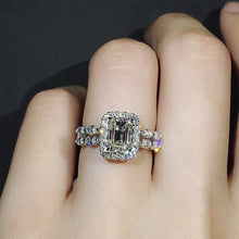 Load image into Gallery viewer, 795 Moonso Luxury Princess 925 Sterling Silver AAA CZ Ring