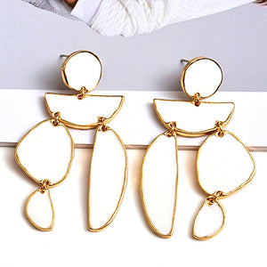 239 Behind You Women's Oiled Metal High-Quality Irregular Dangling Drop Earrings