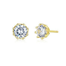 Load image into Gallery viewer, 215 BAMOER Authentic 925 Sterling Silver Classic Clear Cubic Zircon Small Stud Earrings