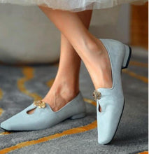 Load image into Gallery viewer, 680 Ladies PU Flat Shoes Round Toe Solid Color Elegant Slip-on Shoes