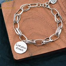 Load image into Gallery viewer, 1225 XIYANIKE 925 Thai Sterling Silver Love Heart Thick Chain Pendant Bracelet