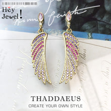 Load image into Gallery viewer, 1047 Thaddaeus Elegant Women&#39;s Hummingbird Wings 925 Sterling Silver CZ Earrings