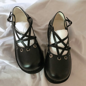 941 Rosetic Women's Gothic Vintage Style Warhead Rivet Buckle Shoes