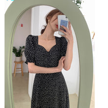 Load image into Gallery viewer, 1112 Waitsun Chiffon Short Sleeve V-Neck Vintage Style Floral Long Dress