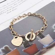 Load image into Gallery viewer, 787 Moikama Buckle Design Gold Silver Chain Heart Carte Stainless Steel Bracelet