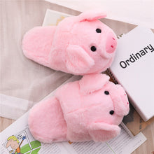Load image into Gallery viewer, 828 Nian Ci Women&#39;s Warm Indoor Fashion Cute Pink Pig Plush Slipper
