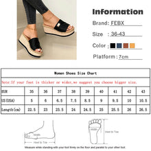 Load image into Gallery viewer, 464 FEBX Women&#39;s Summer Platform Wedge PU Leather Slides Sandals