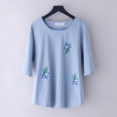 1197 Women's Summer Cotton Loose Short Batwing Sleeve Butterfly T-shirt Plus