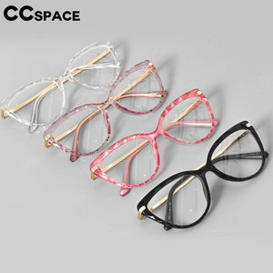 313 CCSpace Cat Eye Diamond Grid Pattern Frame Ultralight Optical Computer Glasses