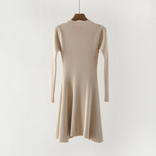 Load image into Gallery viewer, 358 Croysier Women&#39;s Long Sleeve Sweater Irregular Hem Short Knit Dress