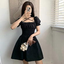 Load image into Gallery viewer, 1013 SUCHCUTE Women&#39;s Gothic Short Sleeve Ruffles Fit &amp; Flare Dress