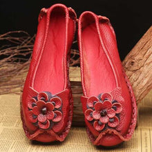 Load image into Gallery viewer, 1422 Genuine Leather Oxford Flats Loafers Five Flowers Shoes