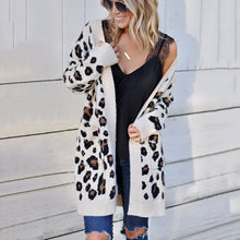 Load image into Gallery viewer, 720 LOGAMI Women&#39;s Long Leopard Long Sleeve Cardigan Sweater Shrug