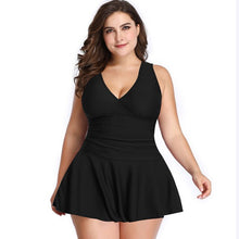 Load image into Gallery viewer, 1169 Women&#39;s Padded Swim Skirt with Shorts One Piece Swimsuit Tankini Plus